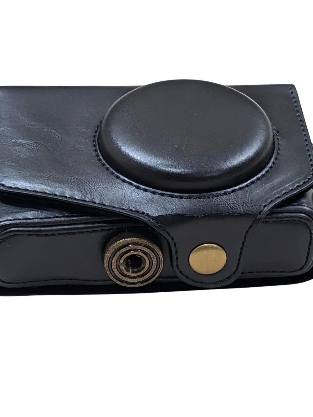 MegaGear Black Leather Camera Case Ever Ready Bag Strap